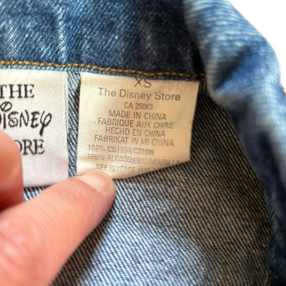 Disney Vintage Jean Denim Jacket Embroidered Mickey Mouse and Friends Kids XS - Picture 6 of 6